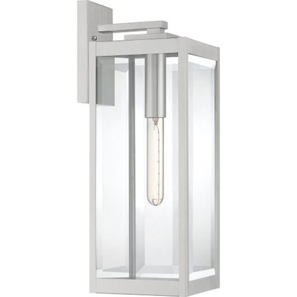 Pax Stainless Steel 20-Inch One-Light Outdoor Lantern with Beveled Glass, image 1