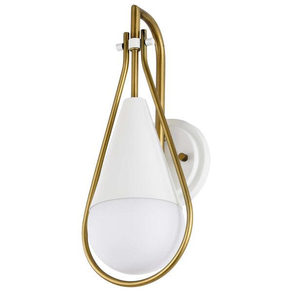 Admiral Matte White One-Light Wall Sconce, image 1