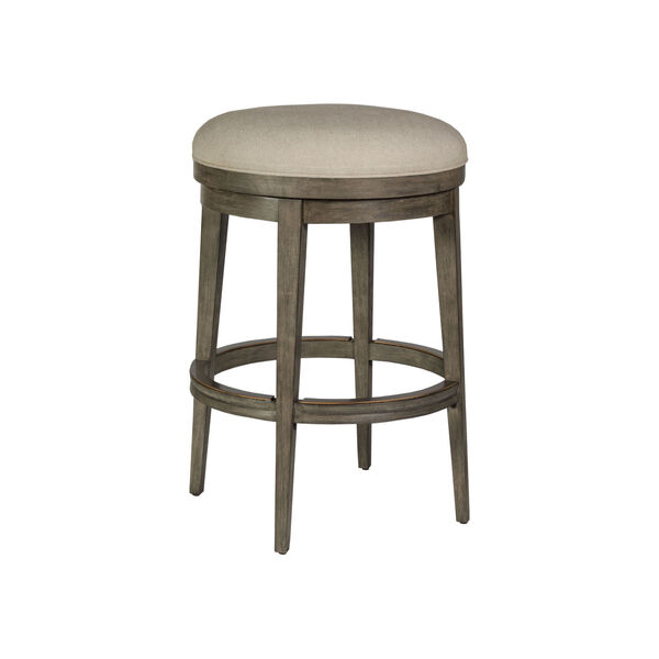 Cohesion Program Brown Cecile Backless Swivel Barstool, image 1