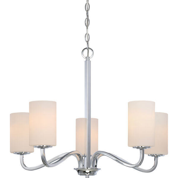 Willow Polished Nickel Five-Light Chandelier, image 1