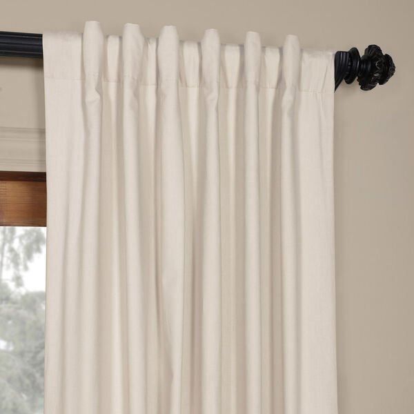 Hazelwood Beige 50 x 84-Inch Solid Cotton Blackout  Curtain, image 9
