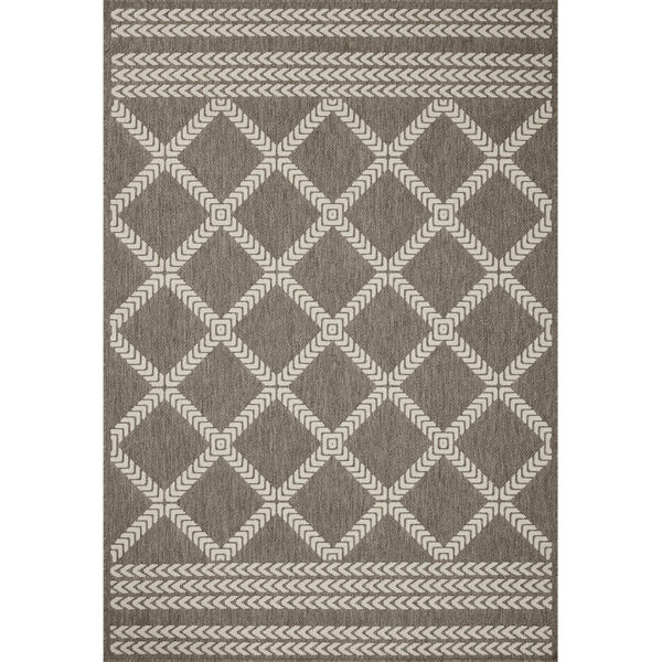 Rainier Natural and Ivory Patterned Indoor/Outdoor Area Rug, image 1