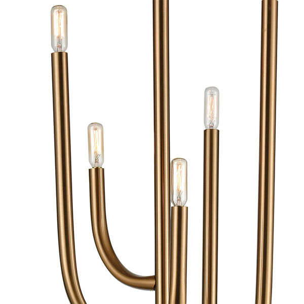 Aged Brass Six-Light Floor Lamp, image 2