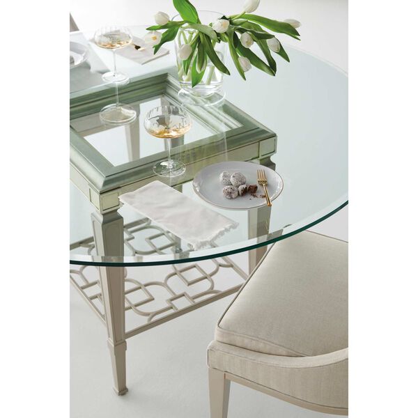 Caracole Classic Taupe Silver Leaf Dining Table, image 2