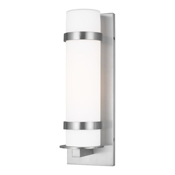 Alban Satin Aluminum Six-Inch One-Light Outdoor Wall Mount, image 1