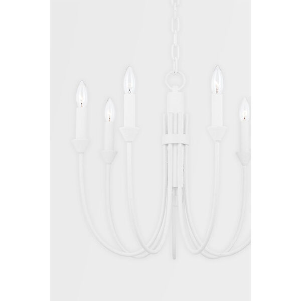 Cate Gesso White Seven-Light Chandelier, image 2