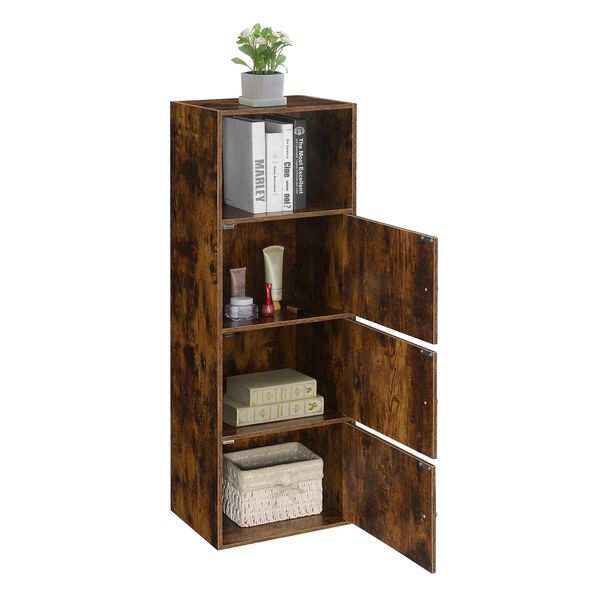 Xtra Storage Barnwood Three-Door Cabinet with Shelf, image 5