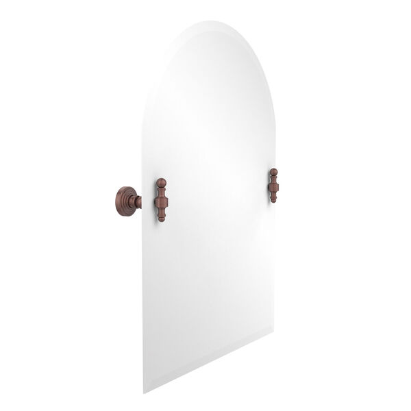 Frameless Arched Top Tilt Mirror with Beveled Edge, image 1