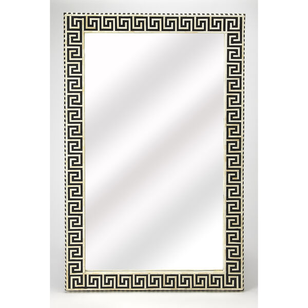 Bone Inlay Eternity Black Wall Mirror, image 1