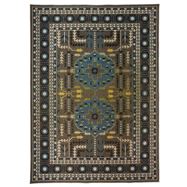 Foster Gray Blue Green Rectangular 6 Ft. 5 In. x 9 Ft. 6 In. Area Rug, image 1