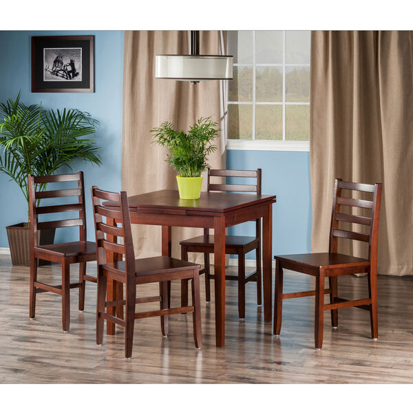 Pullman 5-Piece Set Extension Table with Ladder Back Chairs, image 6