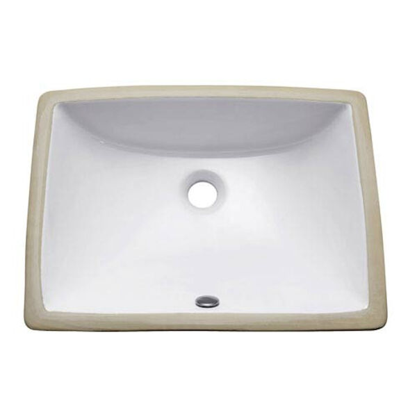 Undermount 20-Inch Rectangular Vitreous China Sink in White, image 1