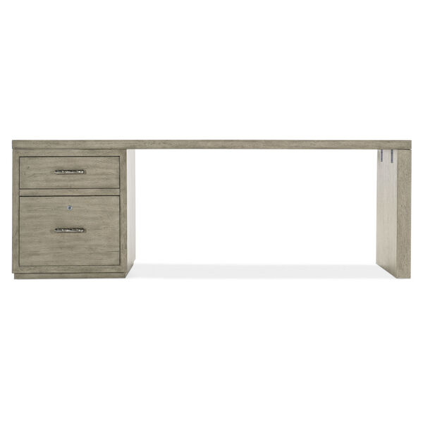 Linville Falls Smoked Gray 84-Inch Desk with One File, image 5
