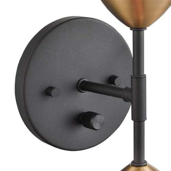 Milla Charcoal Black Two-Light Wall Sconce, image 6