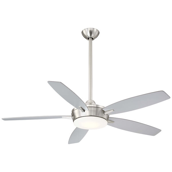 Espace Brushed Nickel and Silver LED Ceiling Fan, image 1