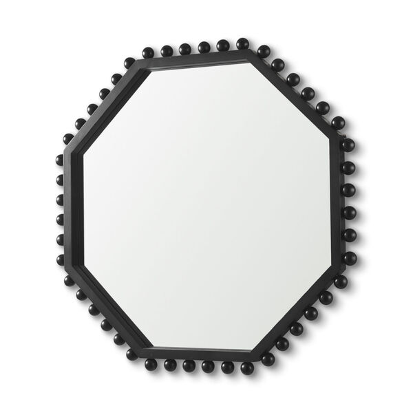 Torquay Black Octagonal Wall Mirror, image 1