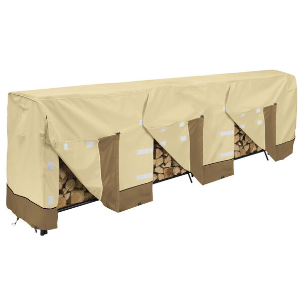 Ash Beige and Brown Log Rack Cover, image 1