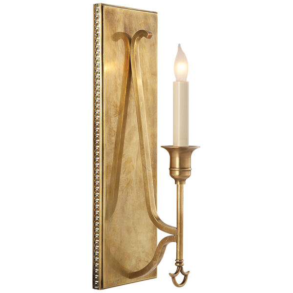 Savannah Sconce in Hand-Rubbed Antique Brass by John Rosselli, image 1