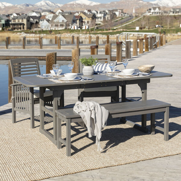 Gray Wash 35-Inch Four-Piece Classic Outdoor Dining Set, image 1