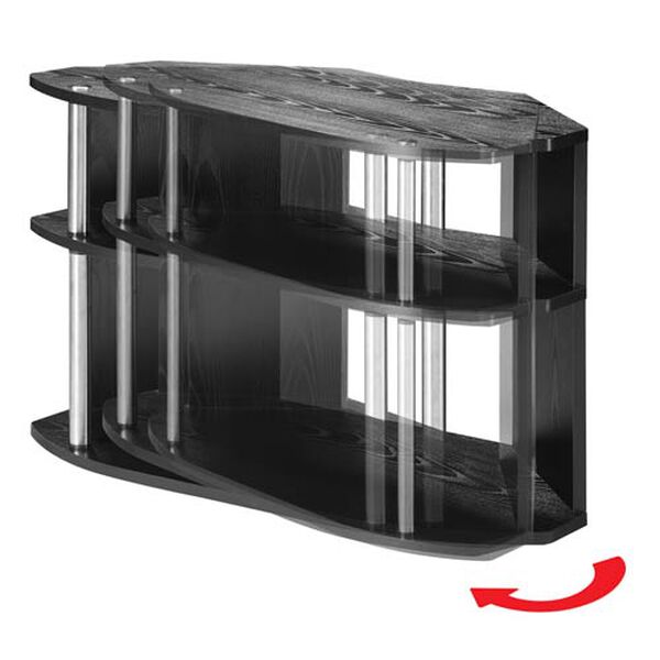 Designs2Go Black 20-Inch High Swivel TV Stand, image 3