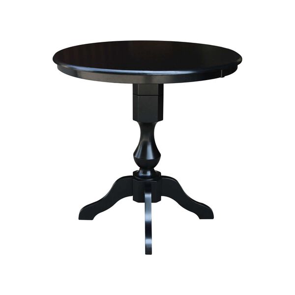 Black Round Pedestal Counter Height Table, image 2