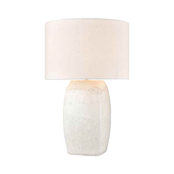 Abbeystead White Crackle One-Light Table Lamp, image 1