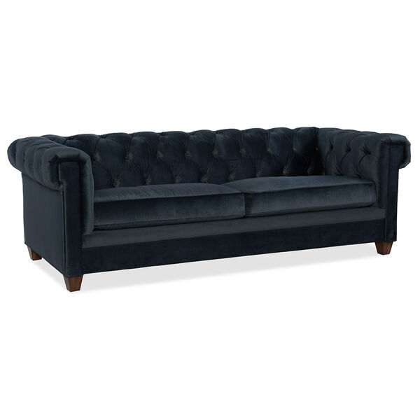 Chester Blue Fabric Stationary Sofa, image 1