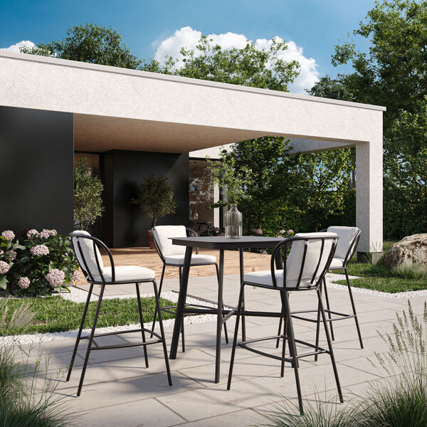 Malti Carbon Outdoor Bar Chair, Set of Two, image 3