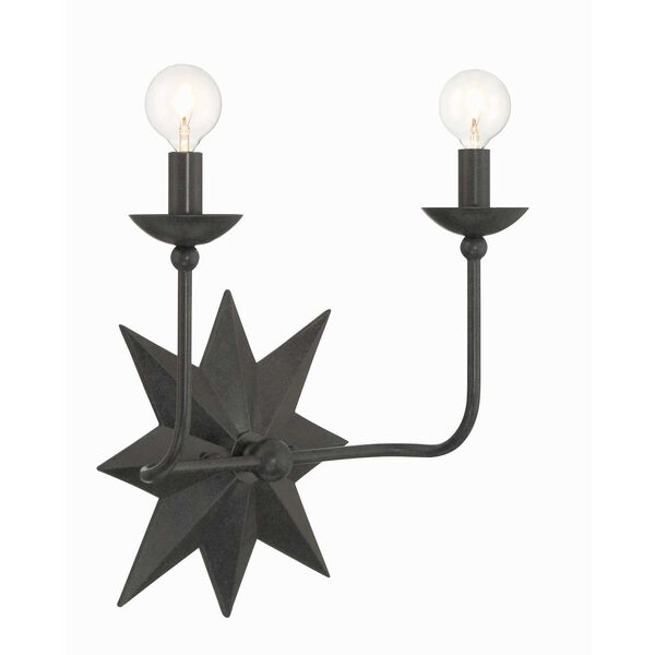 Astro Black Two-Light Wall Sconce, image 4
