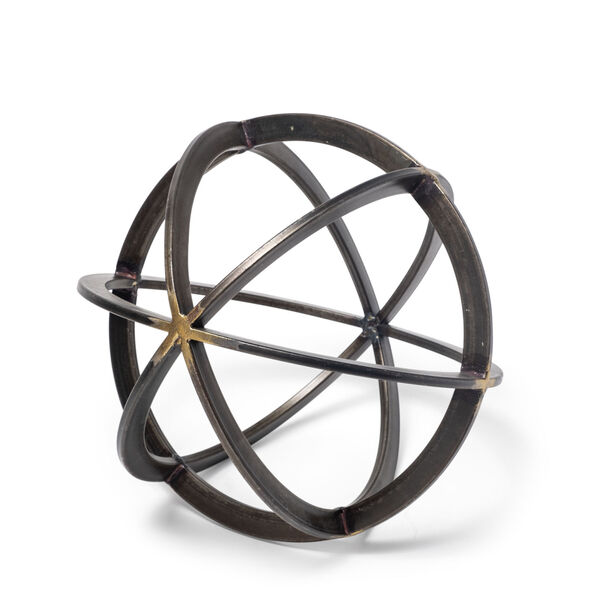 Galenna II Black Medium Metal Circular Decorative Orb, image 1
