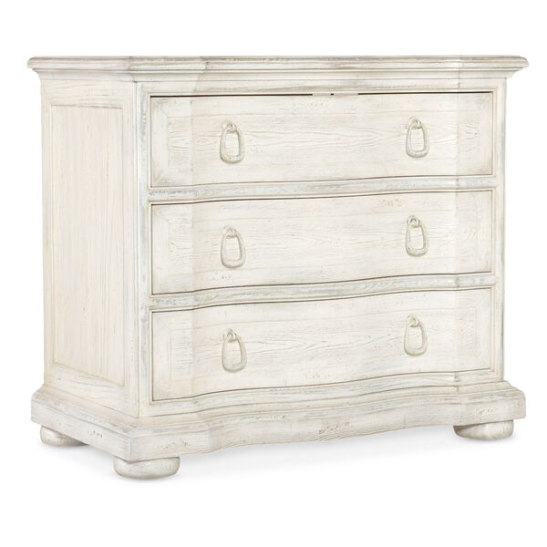 Traditions Soft White Three-Drawer Nightstand, image 1