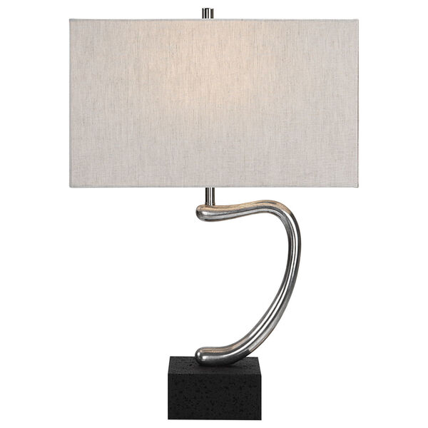 Ezden Silver and Black One-Light Table Lamp, image 1