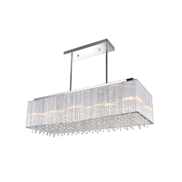 Spring Morning Chrome 10-Light Chandelier with K9 Clear Crystals, image 1