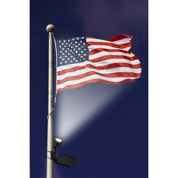 Black Solar LED Flag Light, image 3