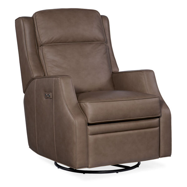 Tricia Taupe Power Swivel Glider Recliner, image 1
