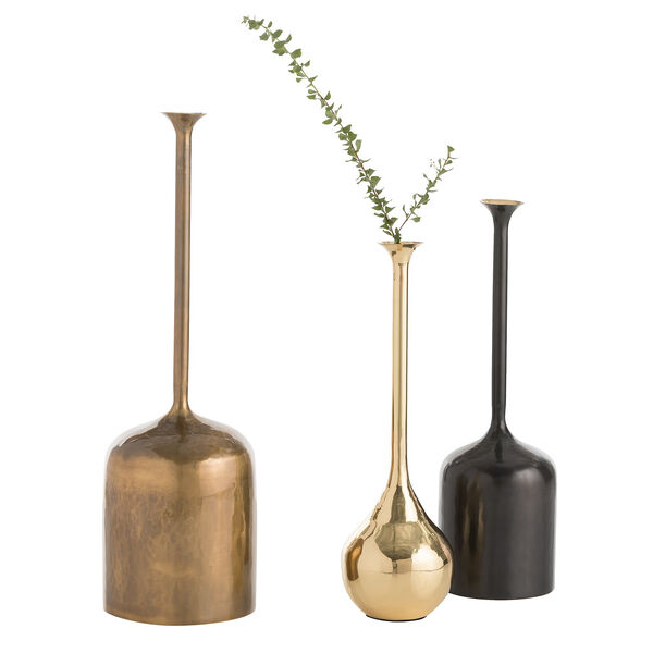 Harris Polished Brass Vase, Set of Three, image 1