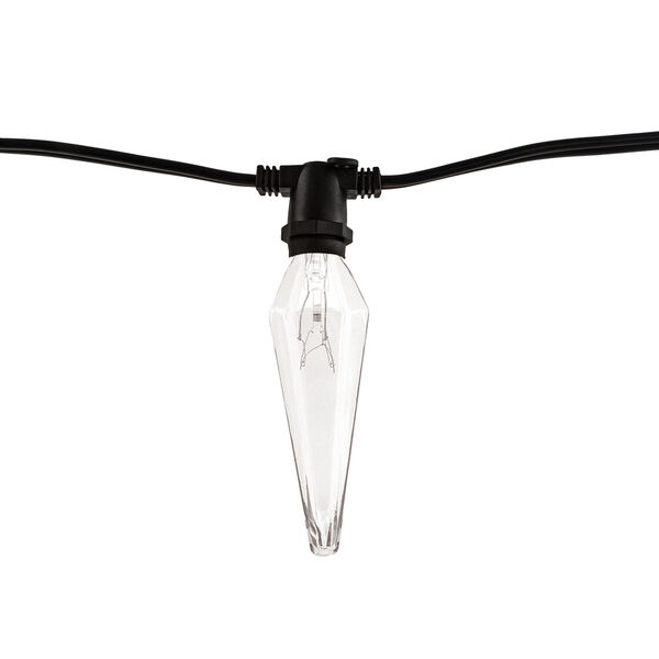 Black 10-Light 14-Foot Outdoor String Light Kit with Fiesta Bulbs, image 1
