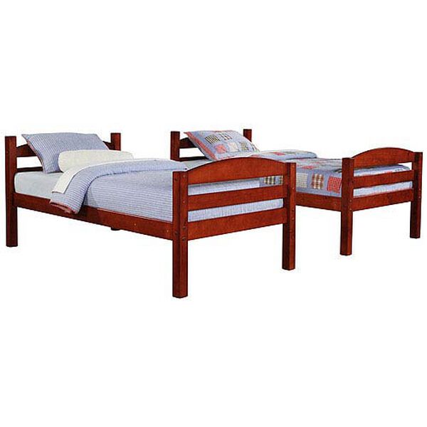 Cherry Twin Solid Wood Double Bunk Bed, image 2