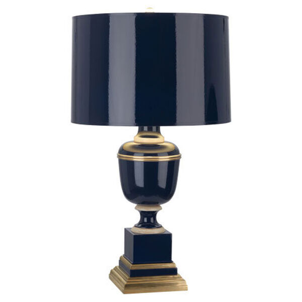 Mary McDonald Annika Blue and Ivory and Brass One-Light Table Lamp, image 1