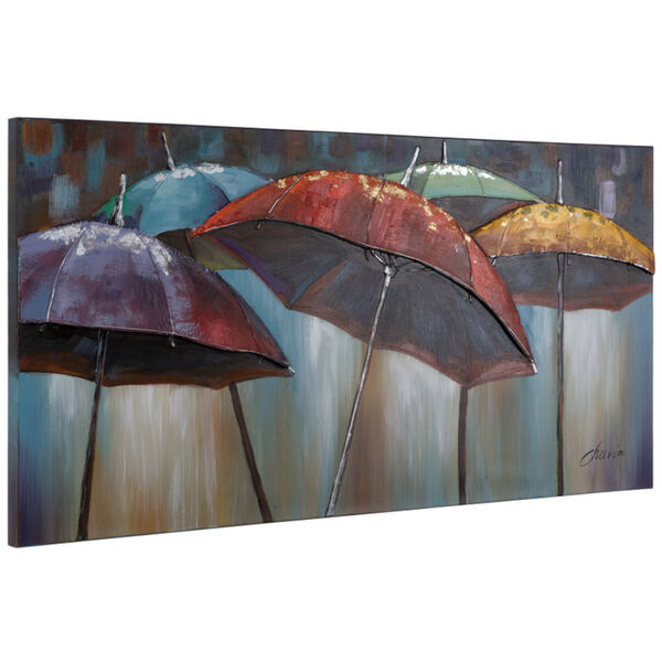 Umbrellas: 55 x 28 Hand Painted Canvas, image 2