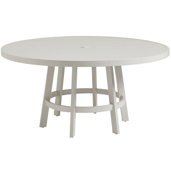 Seabrook Soft Oyster White Round Dining Table, image 1