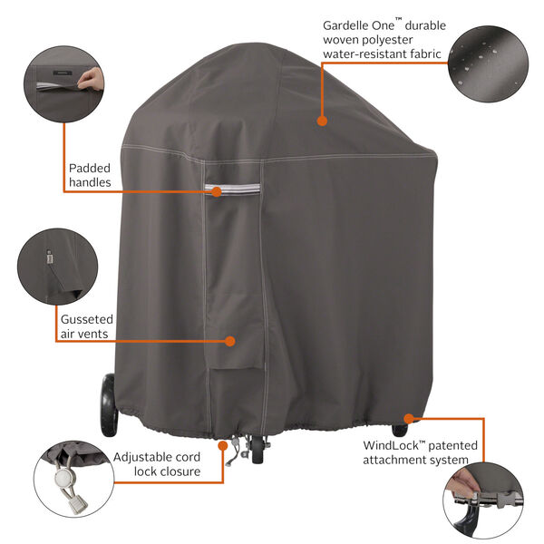 Maple Dark Taupe BBQ Grill Cover for Weber Summit, image 2