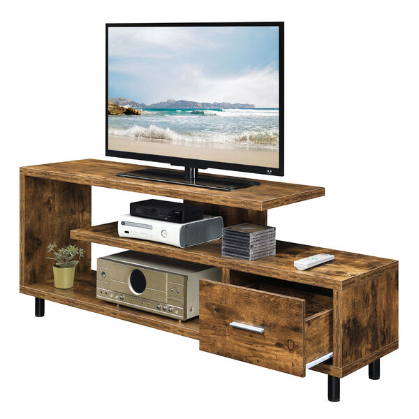 Seal II Barnwood TV stand with Drawer and Shelf, image 2