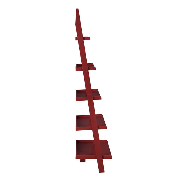 American Heritage Cranberry Red Bookshelf Ladder, image 5