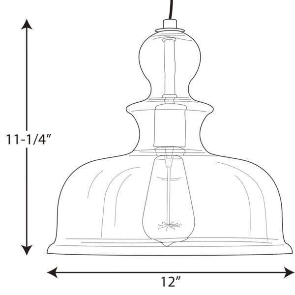 Staunton Graphite 12-Inch One-Light Pendant, image 7