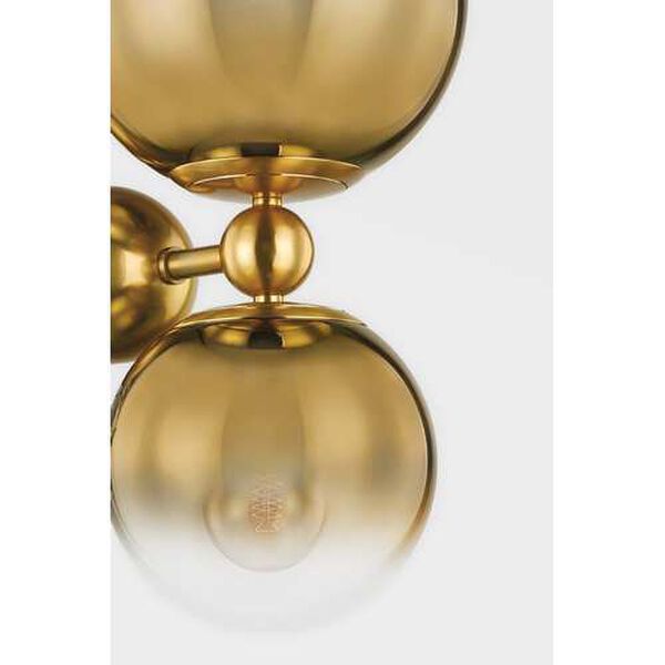 Kyoto Vintage Polished Brass Two-Light Wall Sconce, image 2