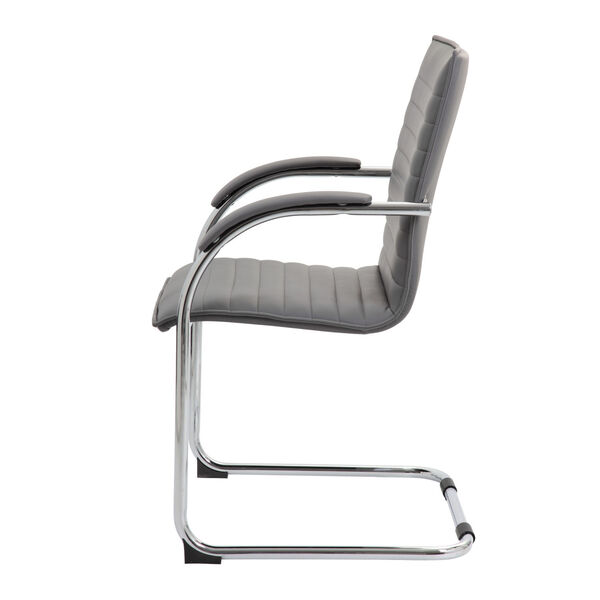 Boss 25-Inch Grey Vinyl Side Chair, Set of 2, image 3