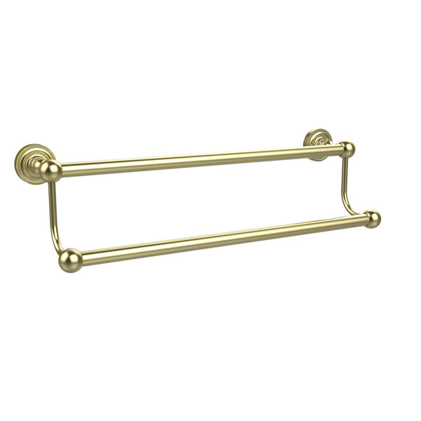 Satin Brass Double Towel Bar, image 1