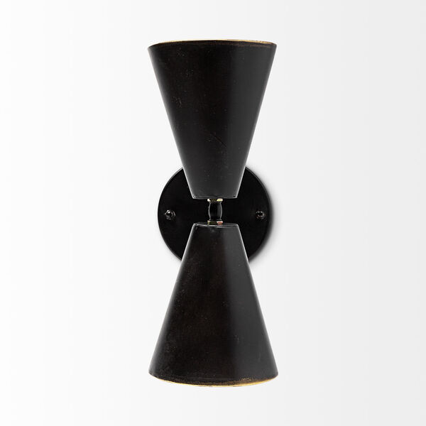 Eris II Black and Gold Two-Light Wall Sconce, image 2