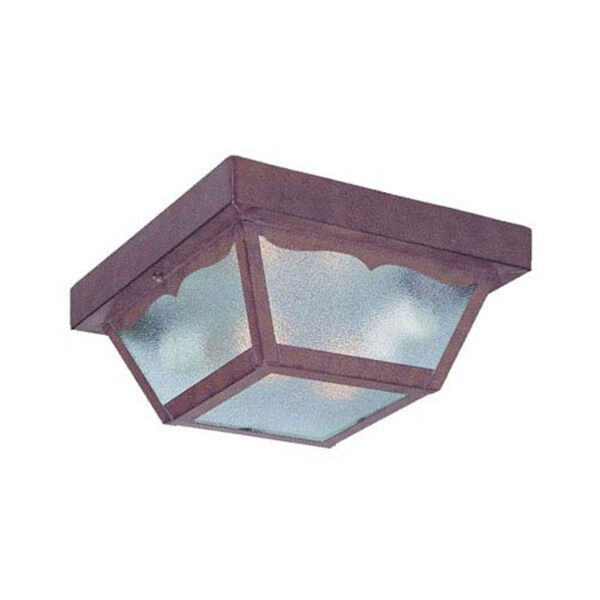 Builders Choice Burled Walnut Two-Light Ceiling Fixture, image 1